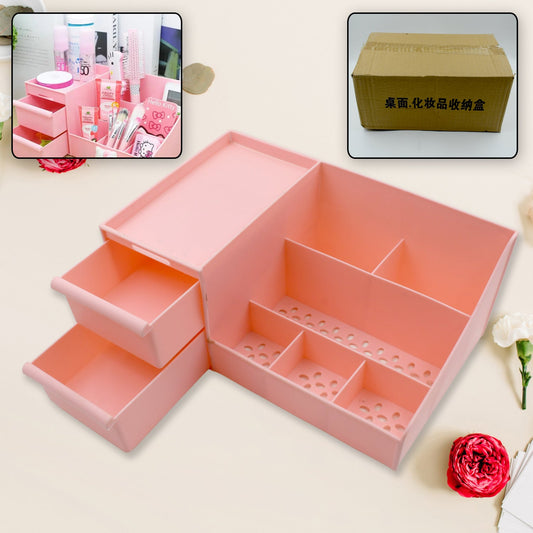 8823 Multi Grid Plastic Desktop Storage Organizer Cosmetic Organizer with Drawer Sundries Cosmetics Box Jewelry Storage Case Display