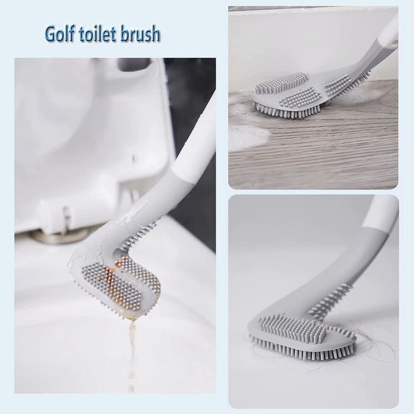 6059 Golf Toilet Cleaner Brush  & Magic Sticker Holder DeoDap