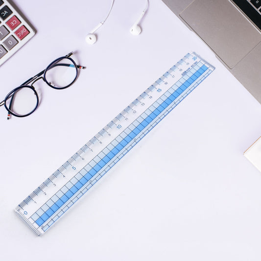 7925 Transparent Ruler, Plastic Rulers, for School Classroom, Home, or Office 