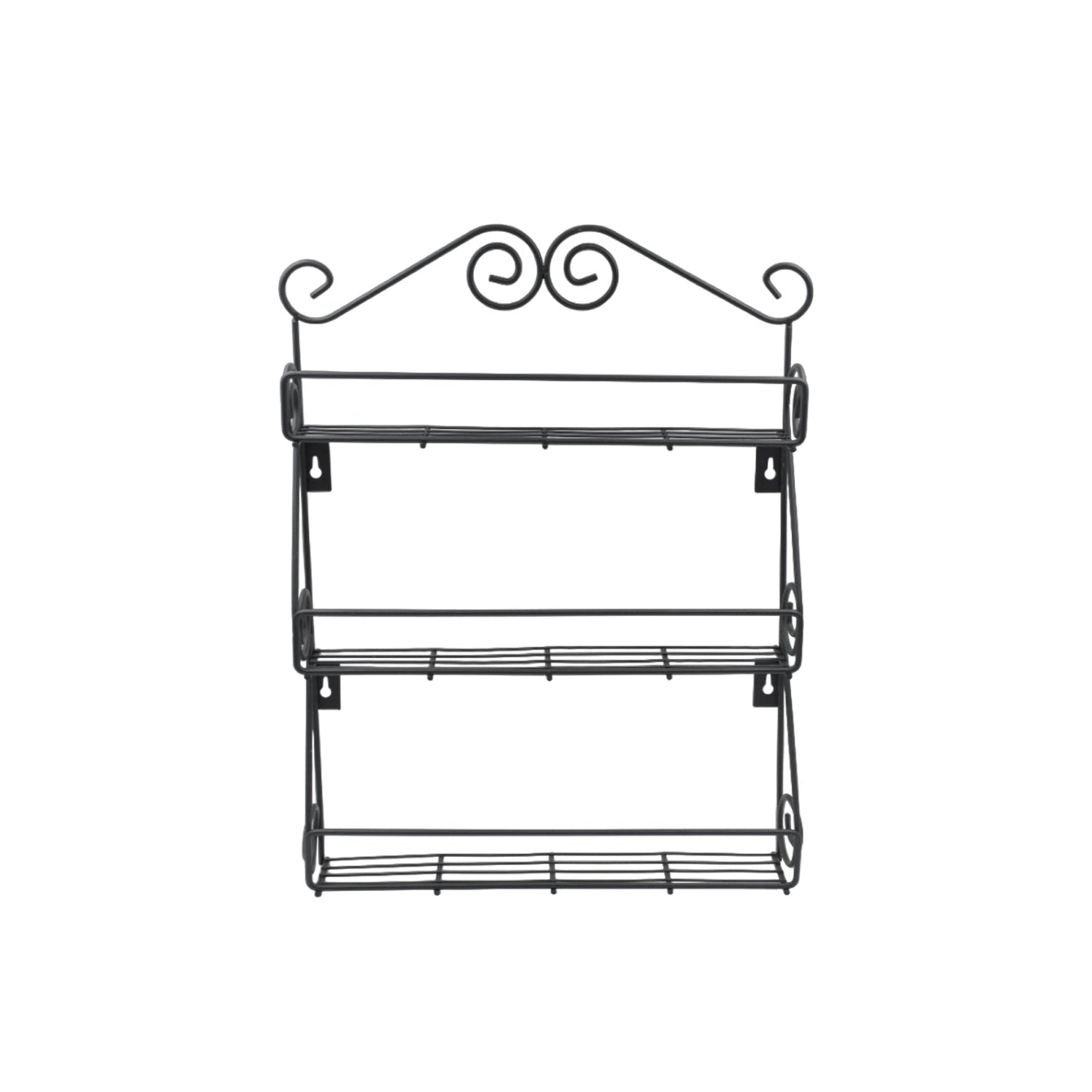 5857 Big Wall Mounted Iron Wall Shelf with 3 Storage Racks for Kitchen, Pantry, Cabinet, Counter top or Free Standing, Rack Holder for Kitchen