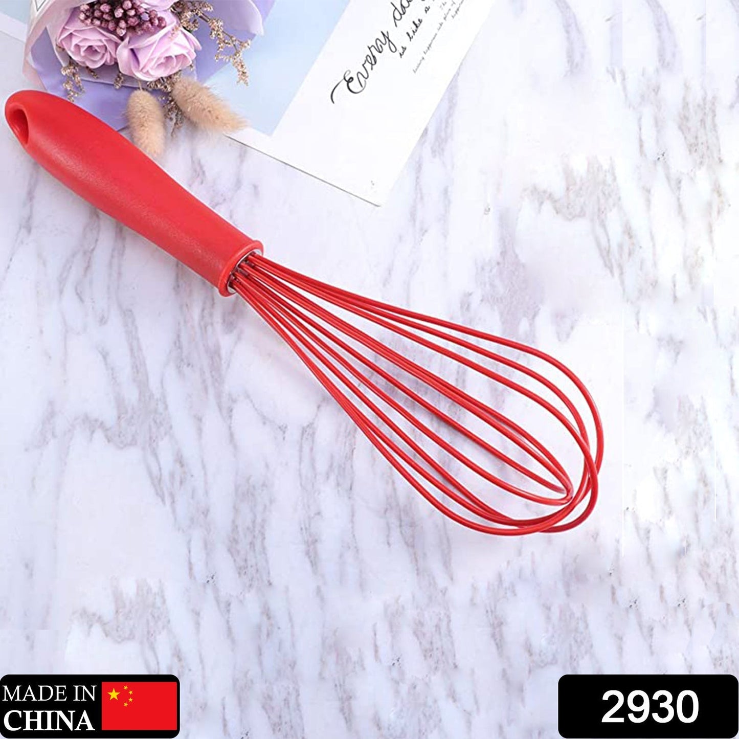 2930 Manual Whisk Mixer Silicone Whisk, Cream Whisk, Flour Mixer, Rotary Egg Mixer, Kitchen Baking Tool. DeoDap