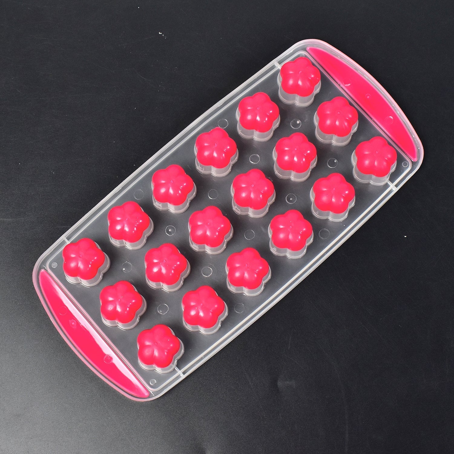 7165 Ice Mould Flower Shape 18 Cavity Mould ice Tray Sphere ice Flower Mould Small ice Flower Tray Mini ice Cube Tray DeoDap