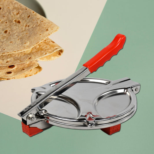 7149 Puri Press Maker - Stainless Steel Puri Maker Press Machine - roti chapati Presser for Home - papad-khakhra- Puri Maker Press Machine with Handle, Manual Puri Maker ( Big ) primerce