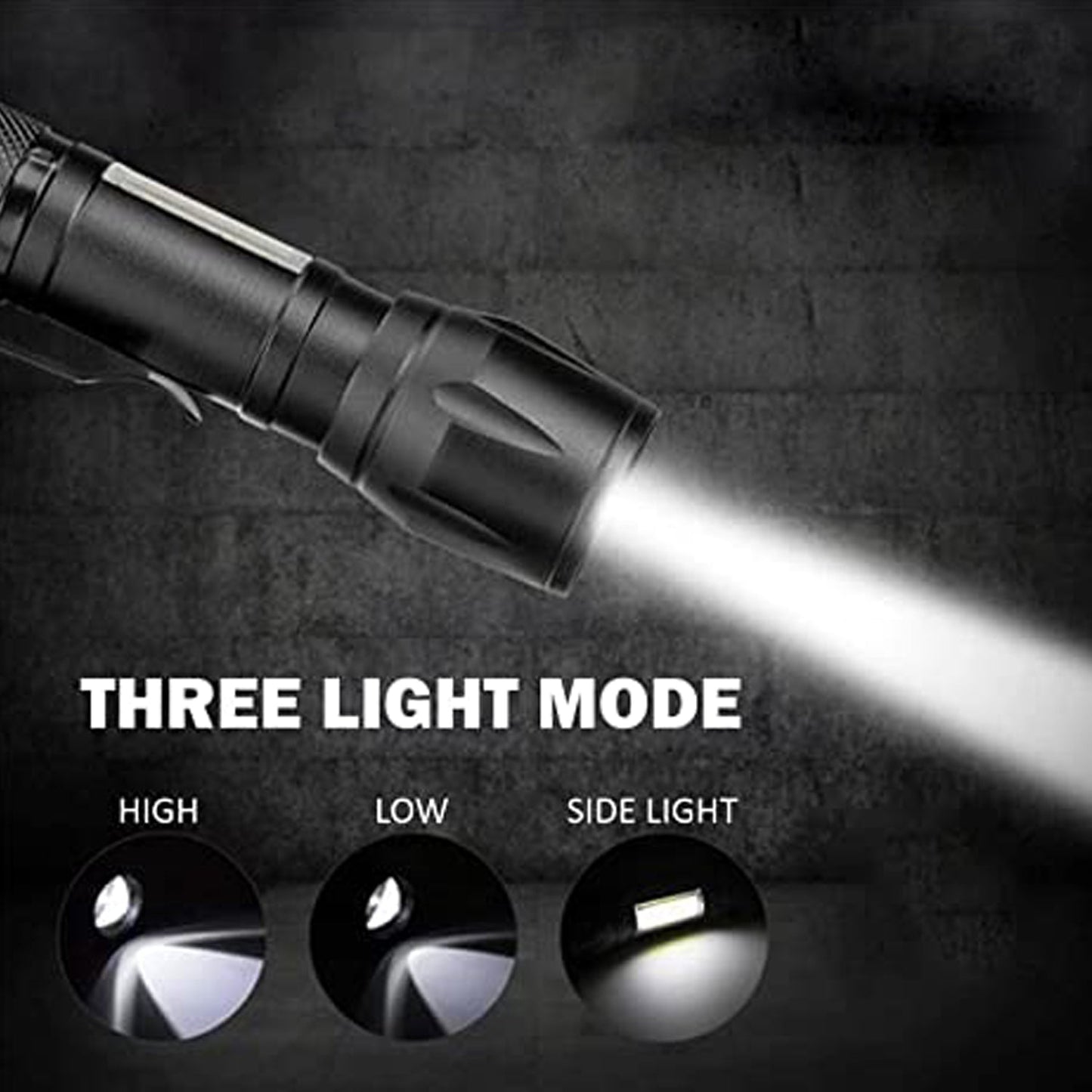 7528  Mini Search Rechargeable LED Long Range Flashlight Emergency Light Torch Primerce