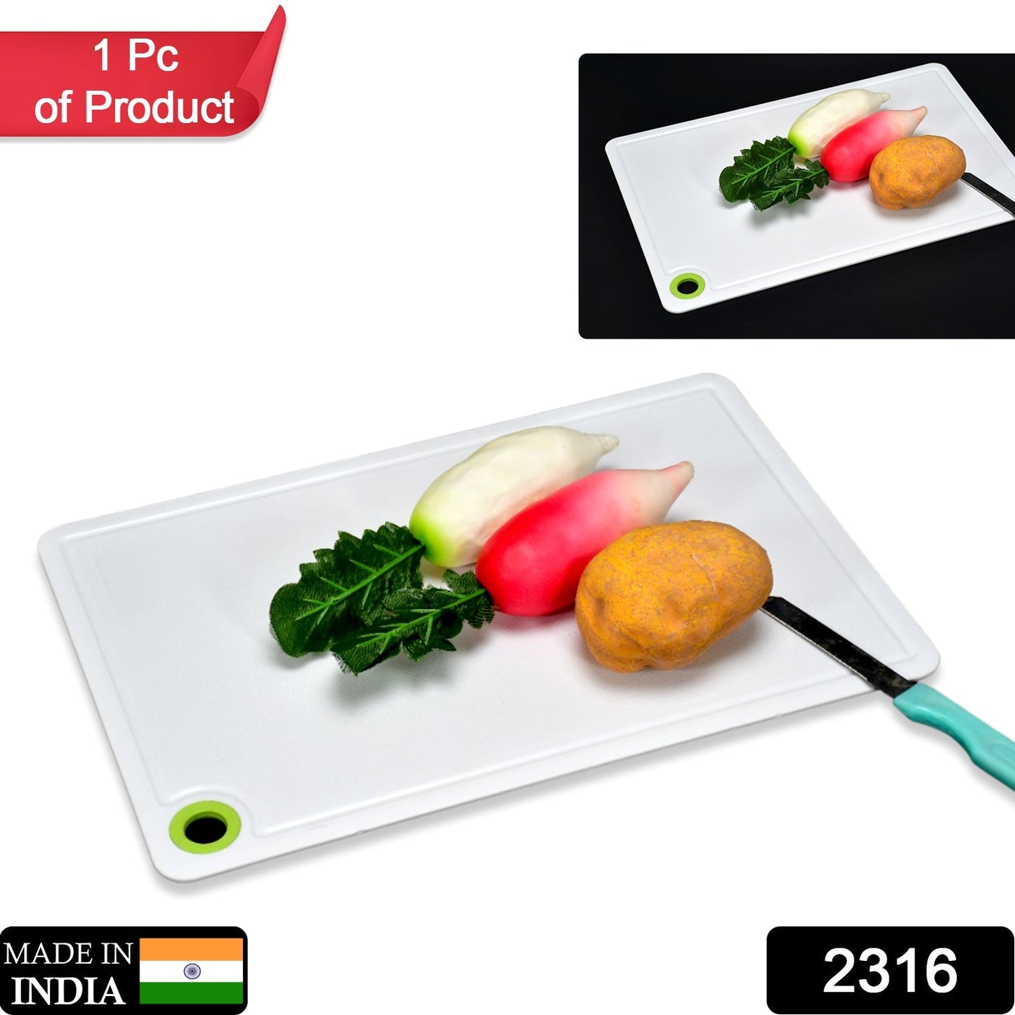 2316 Fruit & Vegetable Chopping Board Plastic Cutting Board For Kitchen Primerce