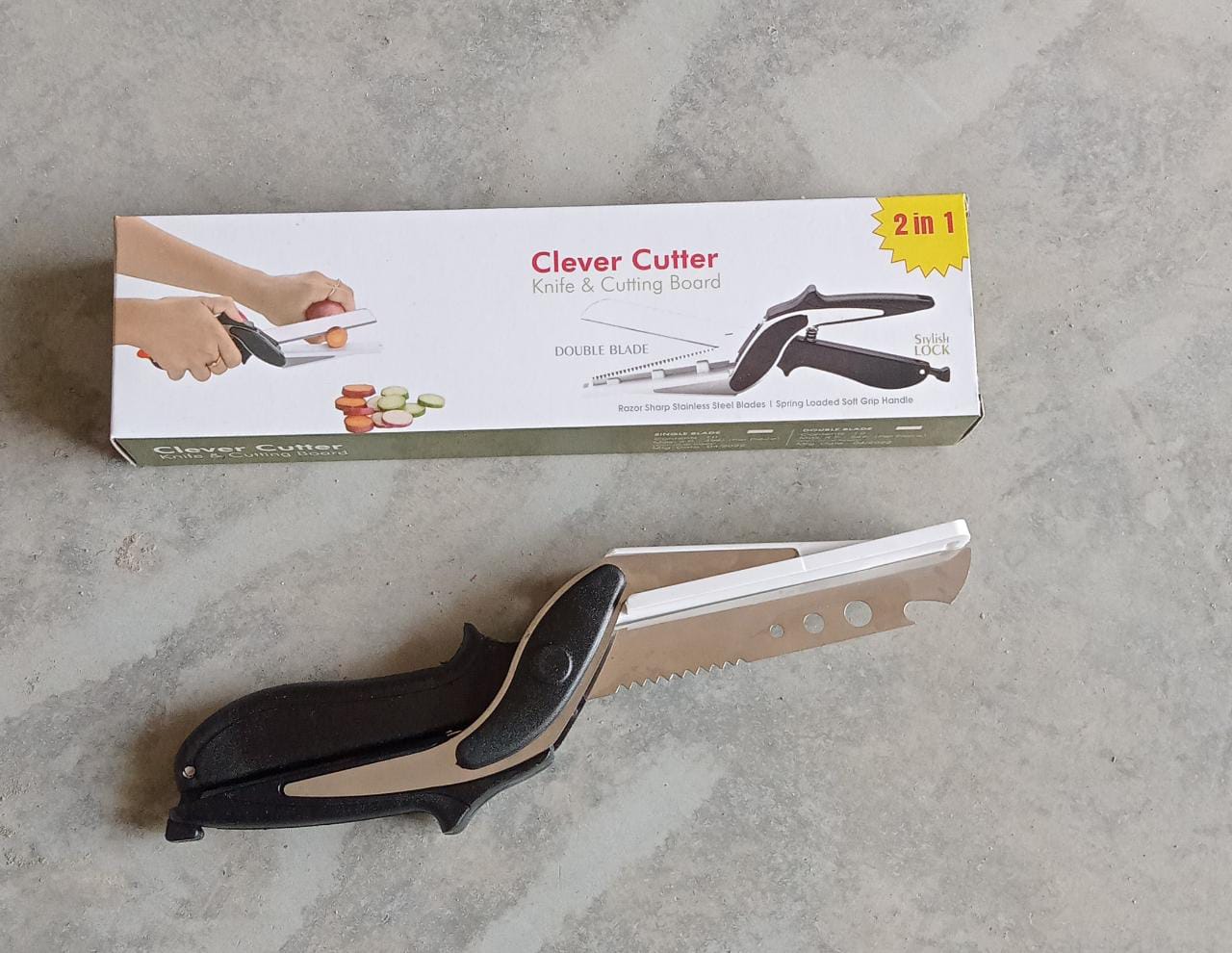 Stainless Steel 4 In 1 Clever Cutter, Black